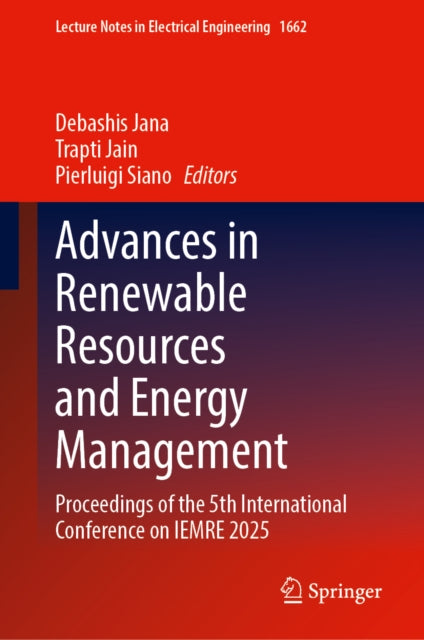 Advances in Renewable Resources and Energy Management cover