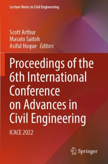 Proceedings of the 6th International Conference on Advances in Civil Engineering cover