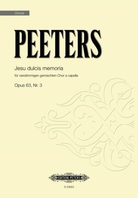 Jesu dulcis memoria Op.63 No.3 cover
