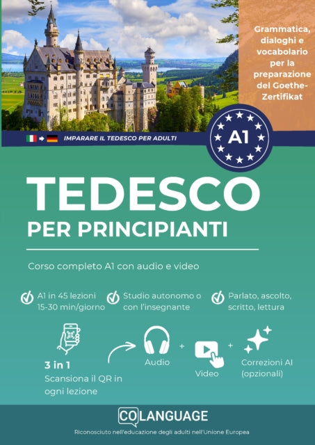 Imparare il tedesco per principianti: Corso completo A1 con audio e video cover