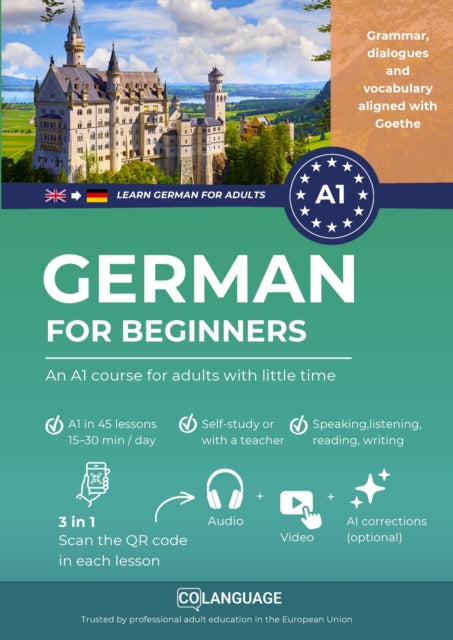 Learn German for beginners - An A1 course for adults with little time cover