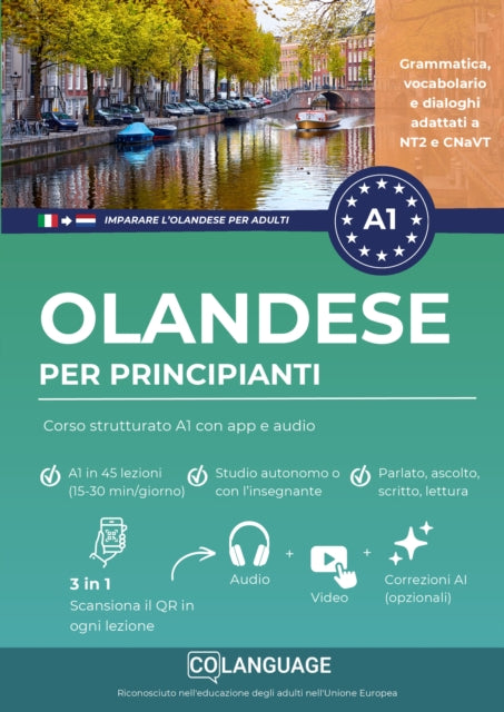 Imparare l'olandese per principianti: Corso strutturato A1 con app e audio cover