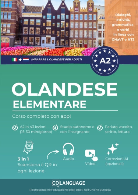Imparare l'olandese A2 elementare: corso completo con app! cover