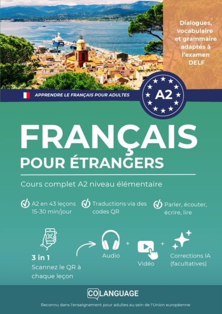 Apprendre le francais pour etrangers : Cours complet A2 niveau elementaire cover