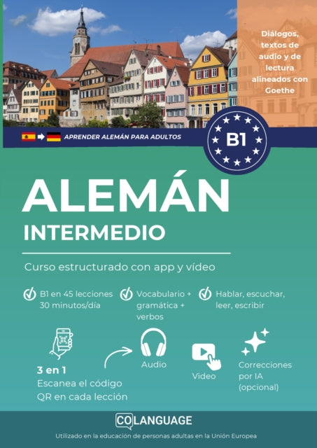 Aprender aleman B1 intermedio. Curso estructurado con audio y video cover