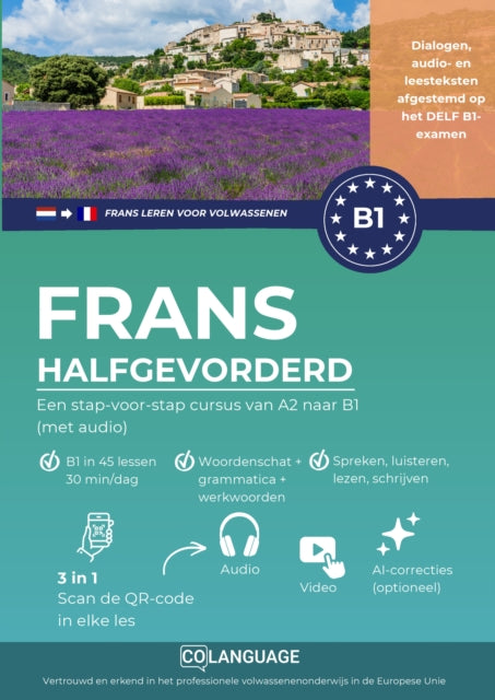 Frans B1 leren halfgevorderd. Een stap-voor-stap cursus van A2 naar B1 (met audio) cover