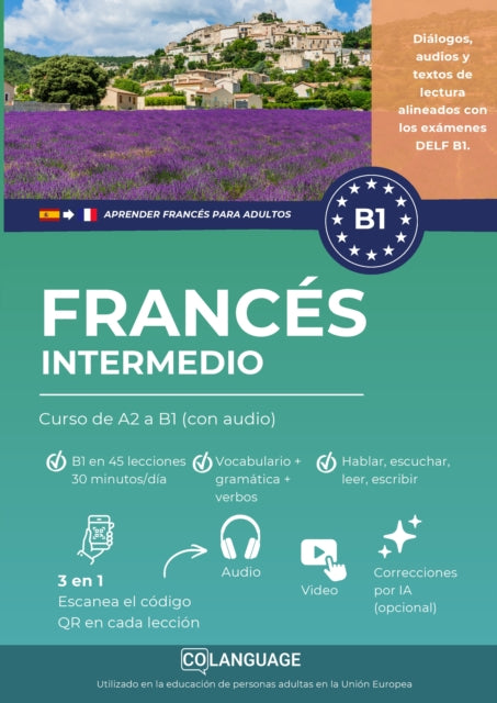 Aprender frances B1 intermedio. Curso de A2 a B1 (con audio) cover