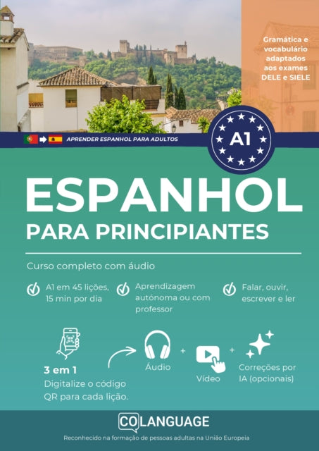 Aprender espanhol A1 para principiantes. Curso completo com audio cover