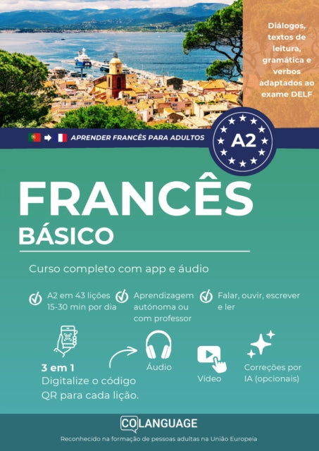 Aprender frances A2 basico. Curso completo com app e audio cover