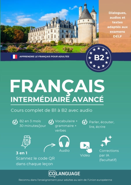 Apprendre le francais pour etrangers. Cours complet B2 niveau intermediaire avance cover