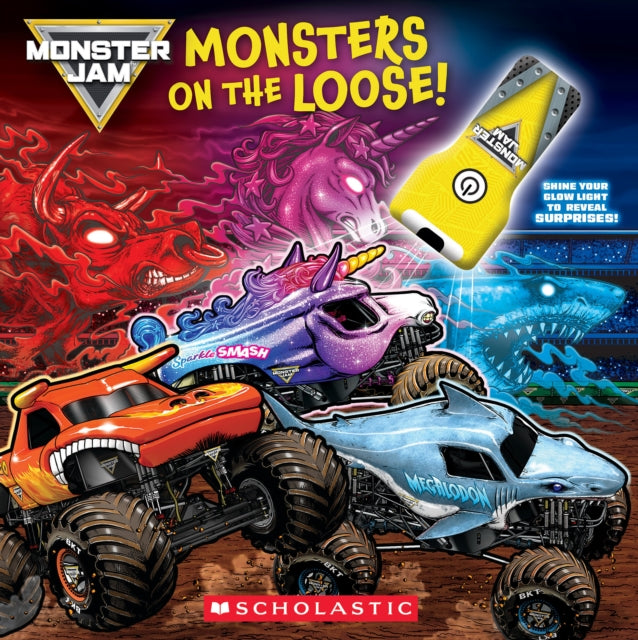 Monster Jam: Monsters on the Loose! (Board Book with Flashlight) cover