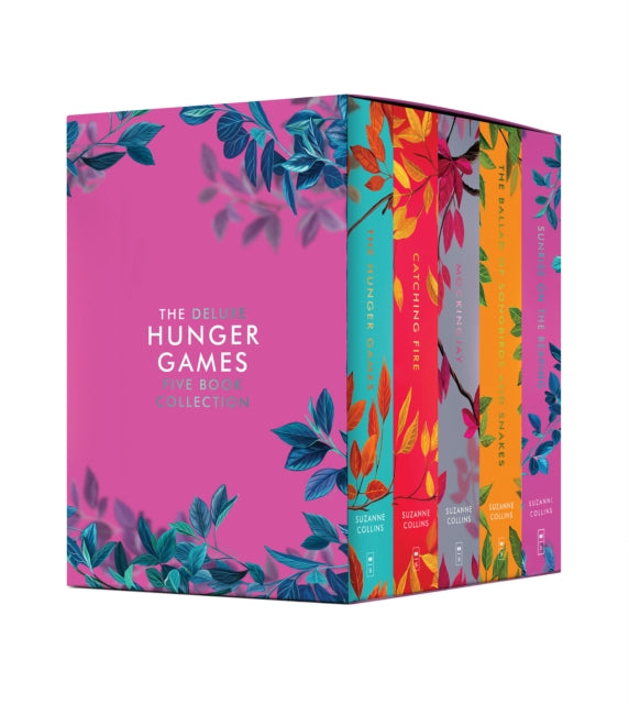 Hunger Games 5-Book Box Set (Deluxe Edition) (The Hunger Games, Catching Fire, Mockingjay, The Ballad of Songbirds and Snakes, Sunrise on the Reaping) cover