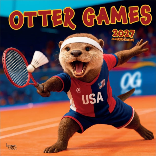 Otter Games | 2027 12 x 24 Inch (Hanging) Monthly Square Wall Calendar | Plastic-Free | BrownTrout | Animals Fun Humor cover