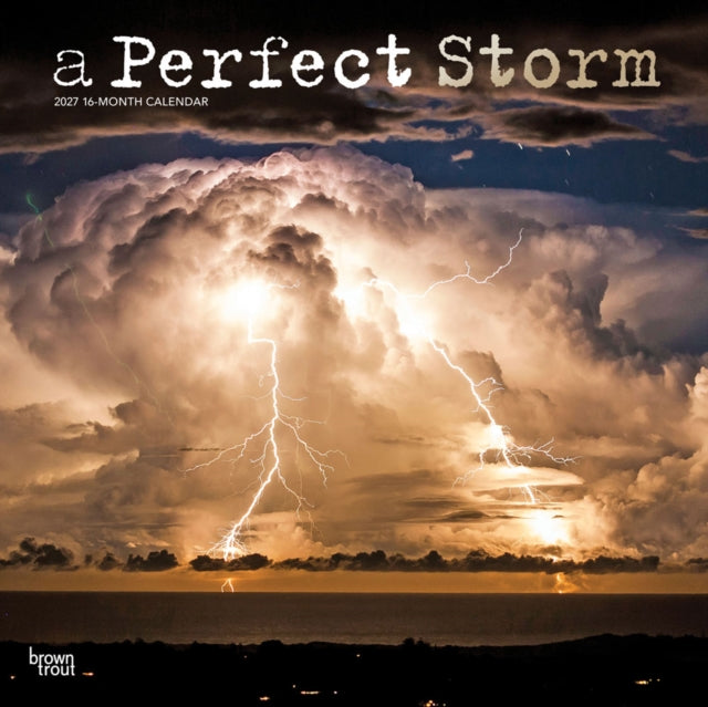 A Perfect Storm | 2027 12 x 24 Inch (Hanging) Monthly Square Wall Calendar | Foil Stamped Cover | Plastic-Free | BrownTrout | Worldwide Weather cover