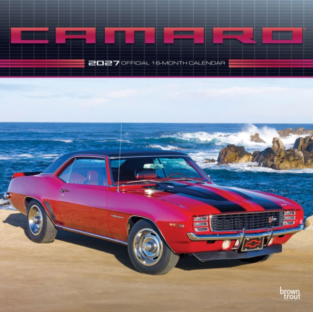 Camaro Official 2027 12 X 24 Inch (Hanging) Monthly Square Wall Calendar Plastic-Free cover