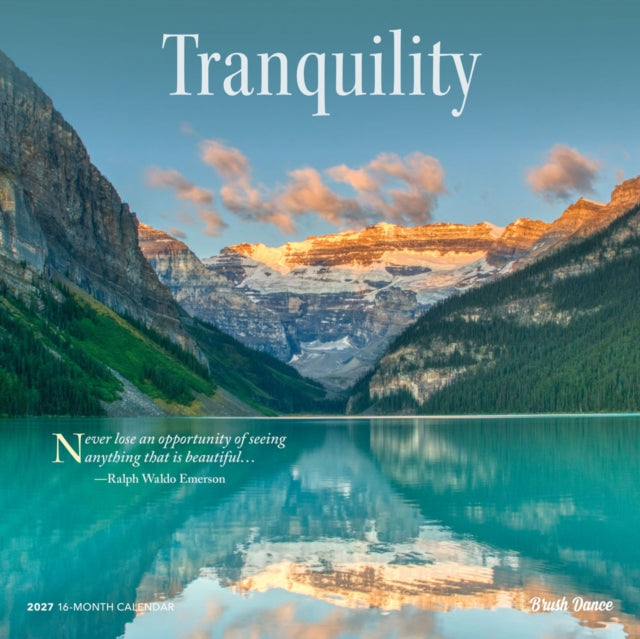 Tranquility 2027 12 X 24 Inch (Hanging) Monthly Square Wall Calendar Plastic-Free cover