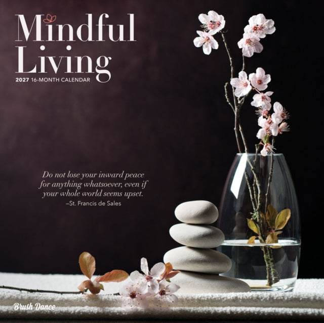 Mindful Living 2027 12 X 24 Inch (Hanging) Monthly Square Wall Calendar Plastic-Free cover