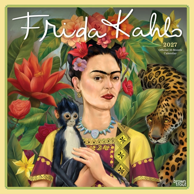 Frida Kahlo Official 2027 12 X 24 Inch (Hanging) Monthly Square Wall Calendar Plastic-Free cover