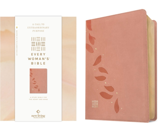 NLT Every Woman’s Bible, Filament Enabled (LeatherLike, Pink Petals, Red Letter) cover