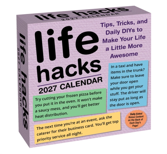 Life Hacks 2027 Day-to-Day Calendar cover