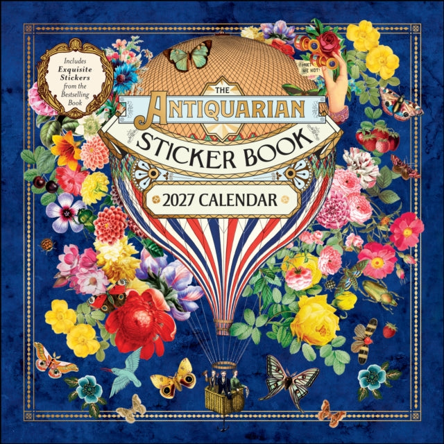 The Antiquarian Sticker Book 2027 Wall Calendar cover