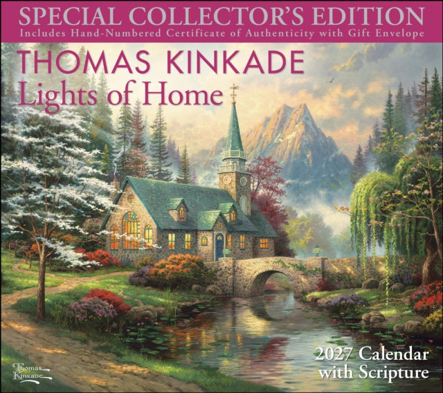 Thomas Kinkade Collector's Scripture Edition 2027 Deluxe Wall Calendar + Print cover