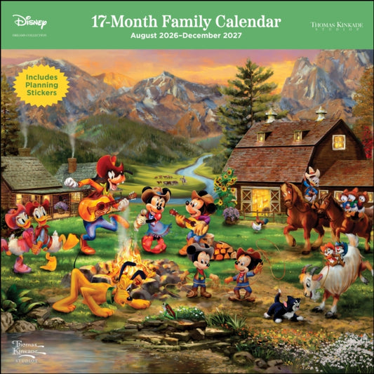 Disney Dreams by Thomas Kinkade Studios 17-Month 2026-2027 Family Wall Calendar cover