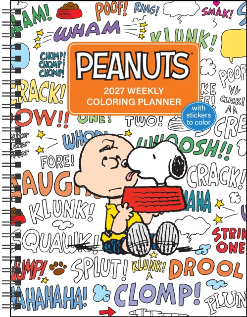 PEANUTS® 2027 Monthly/Weekly Coloring Calendar with Stickers to Color cover