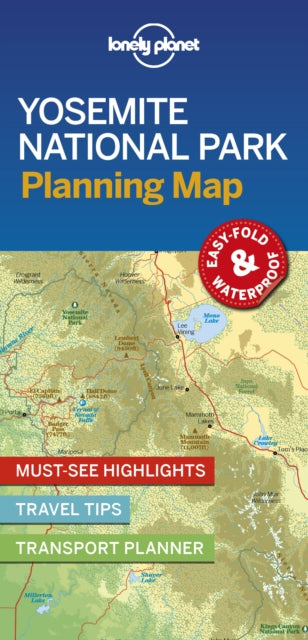 folded,Lonely Planet Yosemite National Park Planning Map