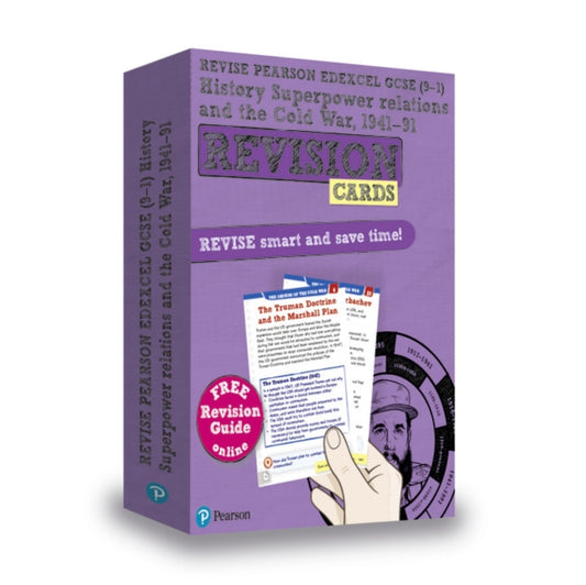 Pearson REVISE Edexcel GCSE (9-1) History Superpower relations & the Cold War Revision Cards: (with free online Revision Guide and Workbook) for home learning, 2021 assessments and 2022 exams