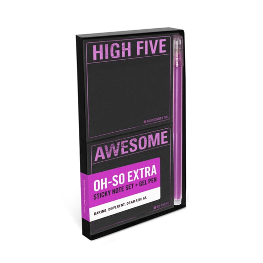 Knock Knock High Five / Awesome Sticky Note Set + Gel Pen