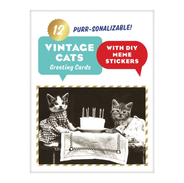 Vintage Cat Memes Diy Greeting Card Folio