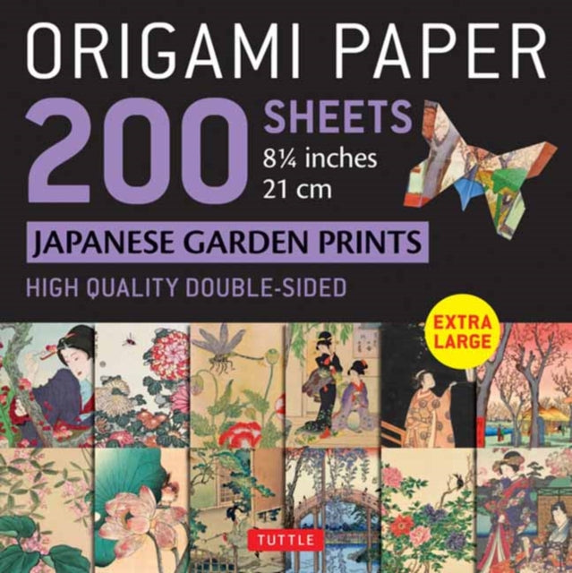 Origami Paper 200 sheets Japanese Garden Prints 8 1/4" 21cm: High-Quality Double Sided Origami Sheets With 12 Different Prints (Instructions for 6 Projects Included)