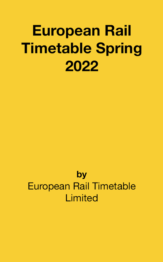 European Rail Timetable Spring 2022