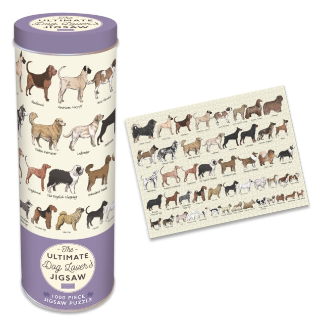 Dog Lovers 1000 Piece Jigsaw in a Tin