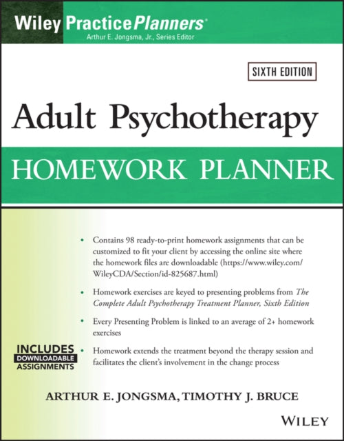 Adult Psychotherapy Homework Planner