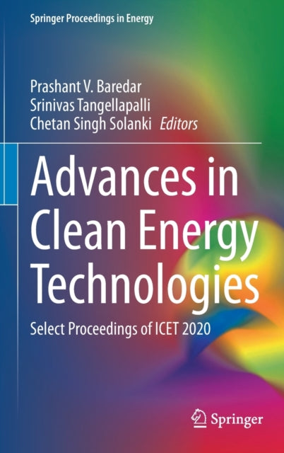 Advances in Clean Energy Technologies: Select Proceedings of ICET 2020