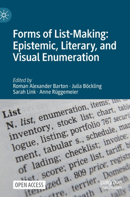 Forms of List-Making: Epistemic, Literary, and Visual Enumeration