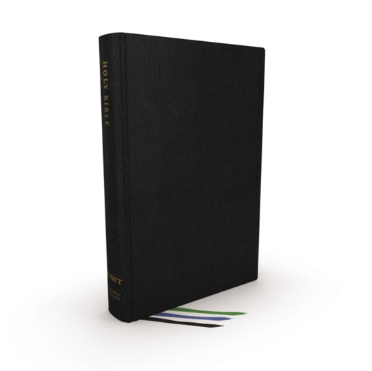 NET Bible, Thinline Large Print, Genuine Leather, Black, Thumb Indexed, Comfort Print: Holy Bible