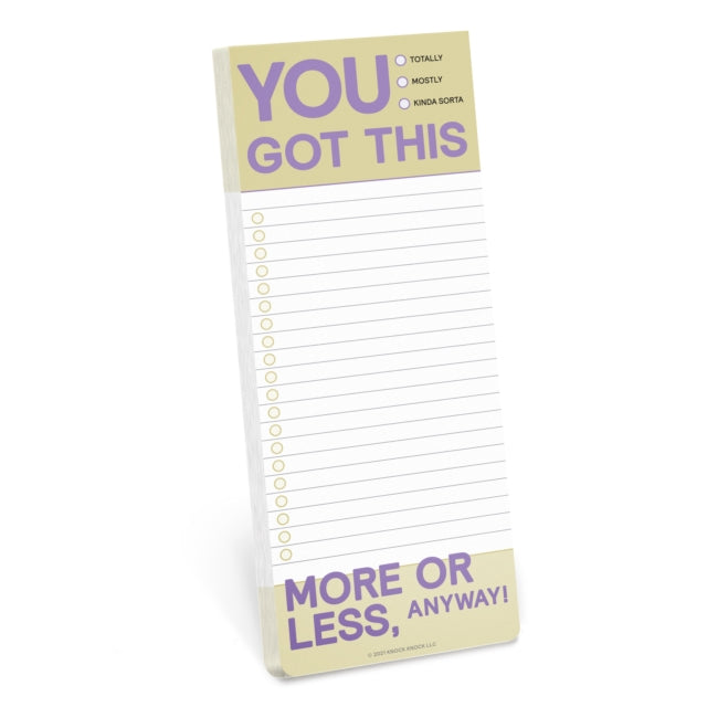 Knock Knock You Got This Make-a-List Pads