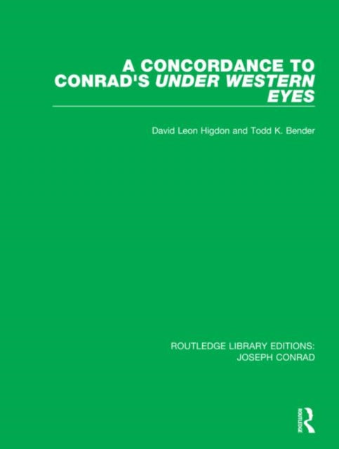 A Concordance to Conrad's Under Western Eyes
