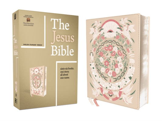 The Jesus Bible Artist Edition, ESV, Leathersoft, Peach Floral