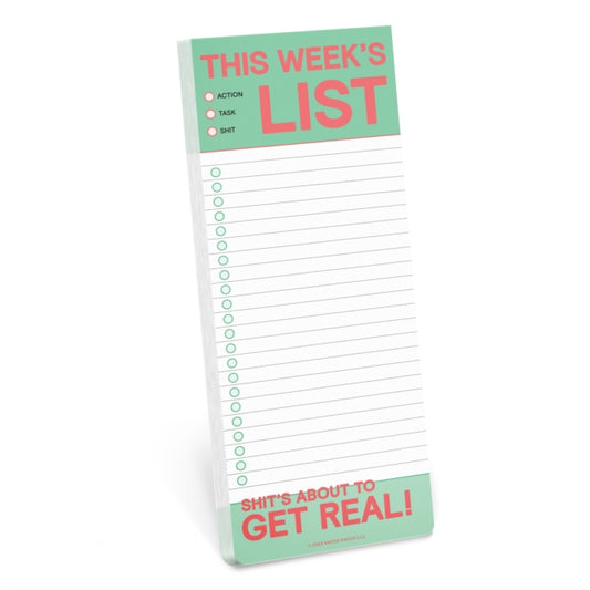Knock Knock This Week's List Make-a-List Pad