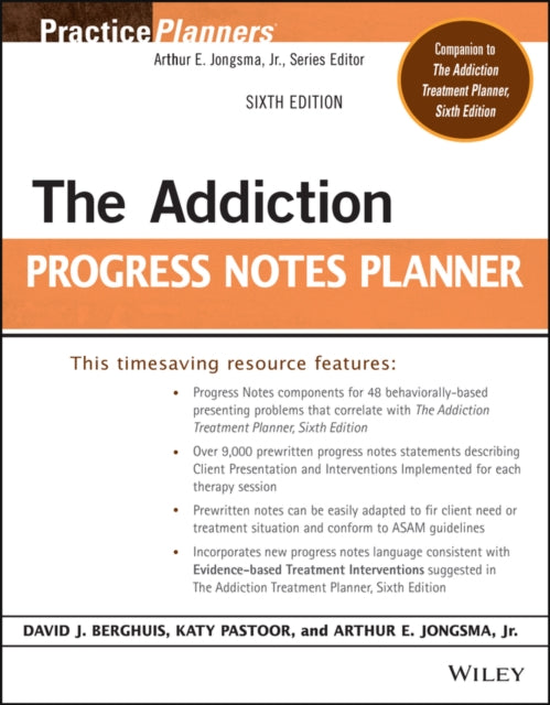 The Addiction Progress Notes Planner, Sixth Editio n