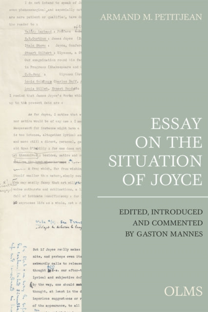 Essay on the Situation of Joyce: Edited, introduced and commented by Gaston Mannes