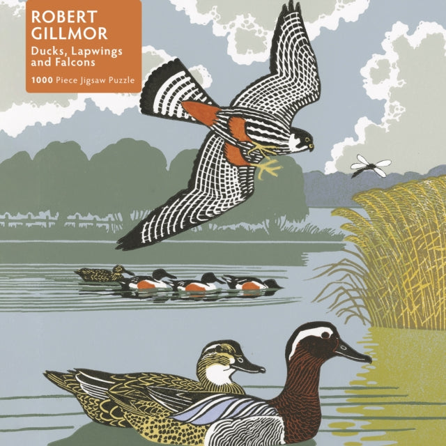 Adult Jigsaw Puzzle Robert Gillmor: Ducks, Falcons and Lapwings: 1000-piece Jigsaw Puzzles