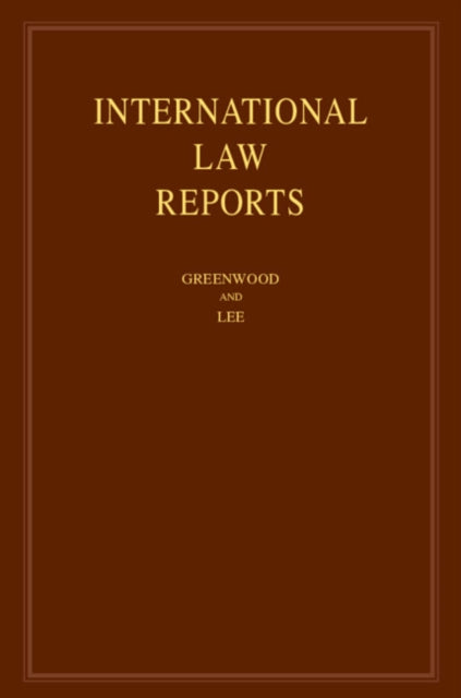 International Law Reports: Volume 198
