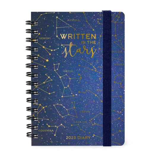 Small Weekly Spiral Bound Diary 12 Month 2023 - Stars