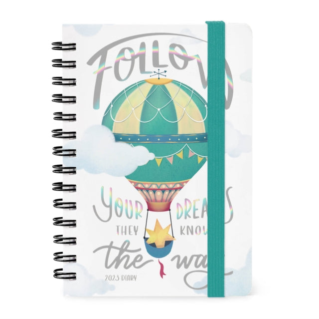 Small Weekly Spiral Bound Diary 12 Month 2023 - Air Balloon