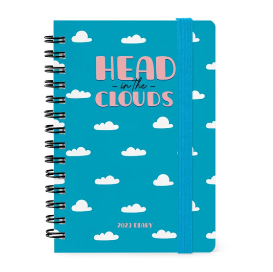 Small Weekly Spiral Bound Diary 12 Month 2023 - Cloud